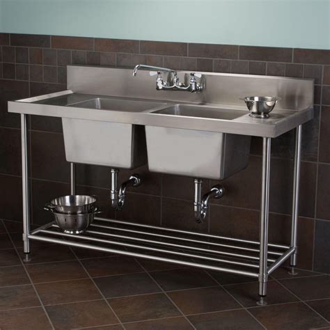 commercial stainless steel kitchen cabinet and sink|large stainless steel sinks commercial.